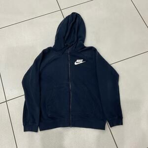 Navy nike zip up hoodie